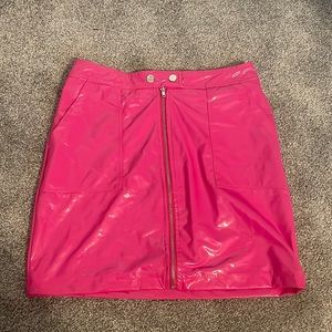 Hot Pink Latex Skirt from Charlotte Russe